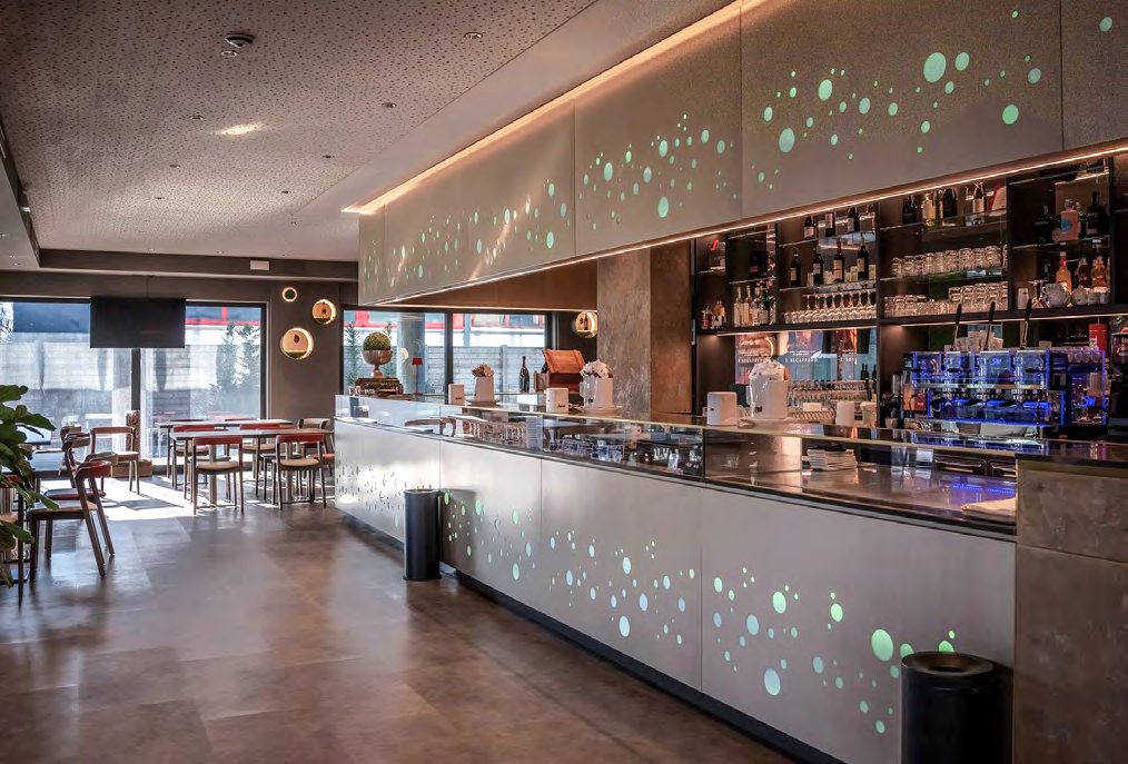 Bistrot Padova con opere a secco e finiture